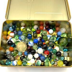 1.7lbs Vintage Pre-1970's Marbles with Uranium + Possible Akro, Vitro, Jabo